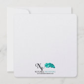 Blue Seashell Beach Wedding Einladung (Rückseite)