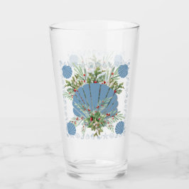Blue Seashell Coastal Weihnachten Glas