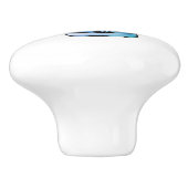 Blue Seashell Coastell Beach House Keramikknauf (Seitenansicht)