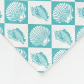 Blue Seashell Diamond Nautical Beach Fleecedecke (Ecke)
