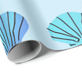 Blue Seashell Geschenkpapier (Rolleneckpunkt)