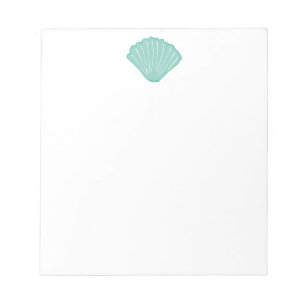 Blue Seashell Illustration Notizblock