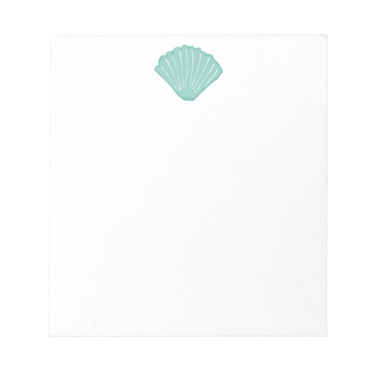 Blue Seashell Illustration Notizblock (Vorderseite)