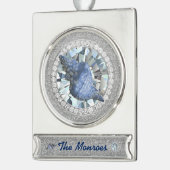 Blue Seashell Jewel Banner-Ornament Silber (Links)