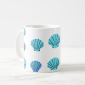 Blue Seashell Kaffeetasse (Vorderseite Links)