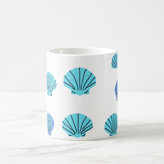 Blue Seashell Kaffeetasse (Mittel)