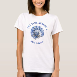 Blue Seashell Logo Beauty Salon T - Shirt