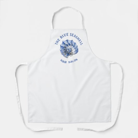 Blue Seashell Logo Schürze (Vorderseite)