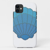 Blue Seashell Mosaic Case-Mate iPhone Hülle (Rückseite)