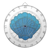 Blue Seashell Mosaic Dartscheibe (vorne)