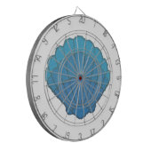 Blue Seashell Mosaic Dartscheibe (Vorderseite Links)