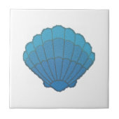 Blue Seashell Mosaic Fliese (Vorderseite)