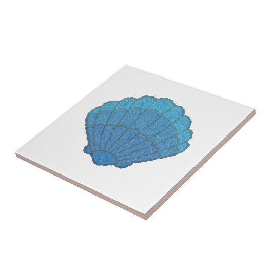 Blue Seashell Mosaic Fliese (Seite)