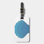 Blue Seashell Mosaic Gepäckanhänger (Vorderseite vertikal)