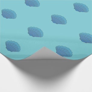 Blue Seashell Mosaic Geschenkpapier