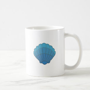 Blue Seashell Mosaic Kaffeetasse