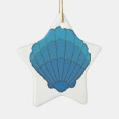Blue Seashell Mosaic Keramikornament (Rechts)