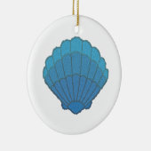 Blue Seashell Mosaic Keramikornament (Rechts)