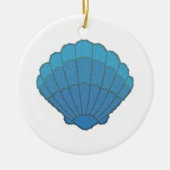 Blue Seashell Mosaic Keramikornament (Vorne)