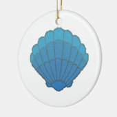 Blue Seashell Mosaic Keramikornament (Links)