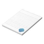 Blue Seashell Mosaic Lined Notizblock (Rotiert)