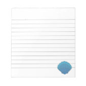 Blue Seashell Mosaic Lined Notizblock (Vorderseite)