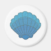 Blue Seashell Mosaic Magnet (Vorne)