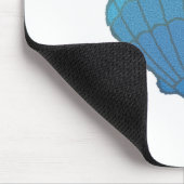 Blue Seashell Mosaic Mousepad (Ecke)