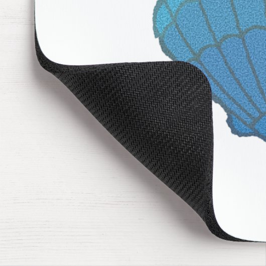 Blue Seashell Mosaic Mousepad (Ecke)