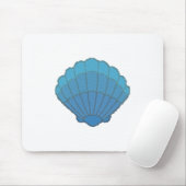 Blue Seashell Mosaic Mousepad (Mit Mouse)