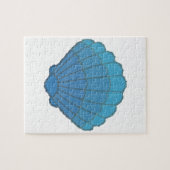 Blue Seashell Mosaic Puzzle (Horizontal)