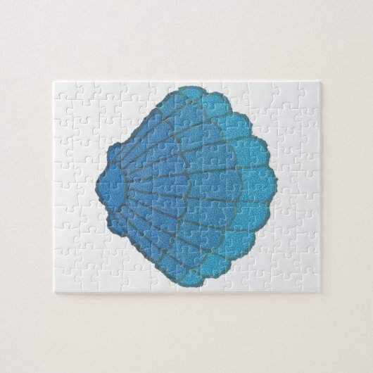 Blue Seashell Mosaic Puzzle (Horizontal)