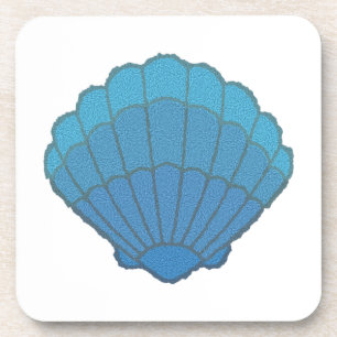 Blue Seashell Mosaic Untersetzer
