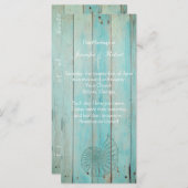 Blue Seashell on Wood Beach Wedding Program Programm (Vorne/Hinten)