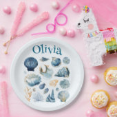 Blue Seashell Paper Teller | Individuelle Name (Party)