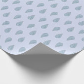 Blue Seashell Pattern . Geschenkpapier (Ecke)