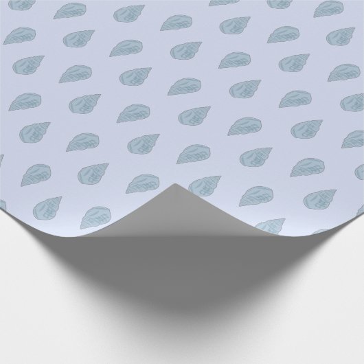 Blue Seashell Pattern . Geschenkpapier (Ecke)