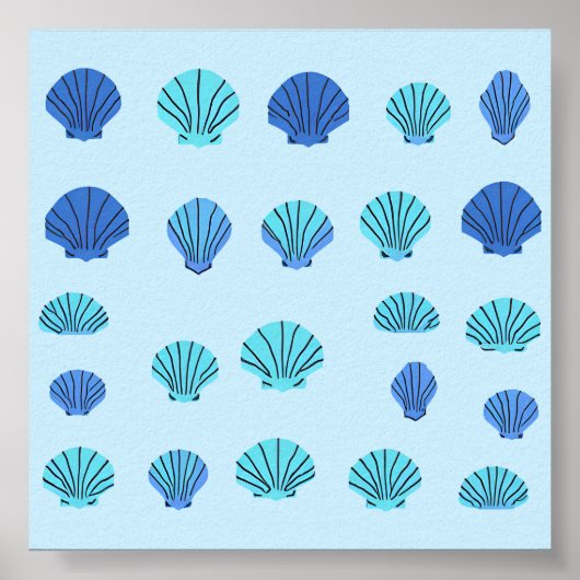 Blue Seashell Poster (Vorne)