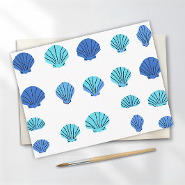 Blue Seashell Postkarte