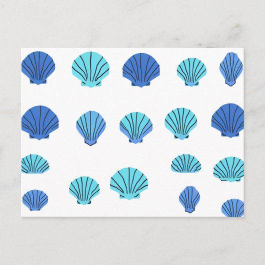 Blue Seashell Postkarte (Vorderseite)
