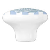 Blue Seashell & Stripes Keramikknauf (Seitenansicht)