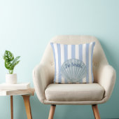 Blue Seashell & Stripes Kissen (Stuhl )