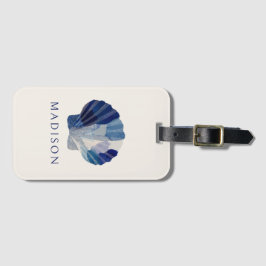 Blue Seashell Tropical Coastal Vacation Gepäckanhänger