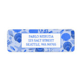 Blue Seashells Beach CUSTOM Rücksendeadresse Mail (Vorne)