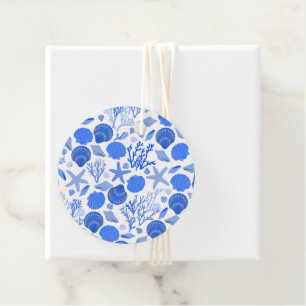 Blue Seashells Beach Niedlich Custom Geschenkanhänger