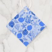 Blue Seashells Beach Niedlich Custom Geschenkanhänger (Vorderseite)