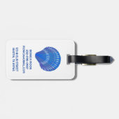 Blue Seashells Coral CUSTOMIZED Beach Urlaub Gepäckanhänger (Rückseite horizontal)