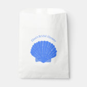 Blue Seashells CUSTOM Beach Bridal Dusche Geschenktütchen (Vorderseite)