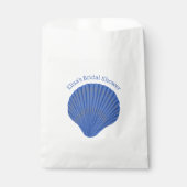 Blue Seashells CUSTOM Beach Bridal Dusche Geschenktütchen (Vorderseite)
