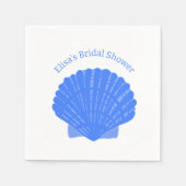 Blue Seashells CUSTOM Bridal Showparty Serviette (Vorderseite)